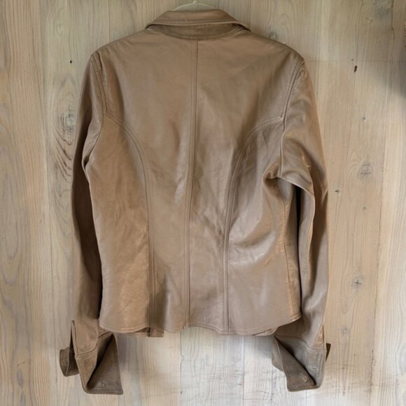 Coach Leather Shirt Jacket Size 8 - Picture 2 of 16